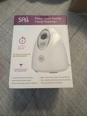 SPA Sciences Cirra White Nano Ionic Vanity Facial Steamer
